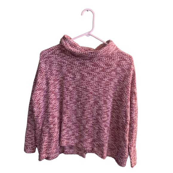 American Rag Red Burgundy Loose Oversized Sweater Open Back XS Cozy Cowl Neck - Picture 1 of 9